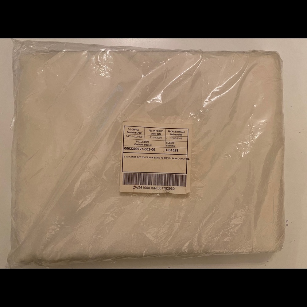 Satin fabric to match La Sposa Fanal wedding dress